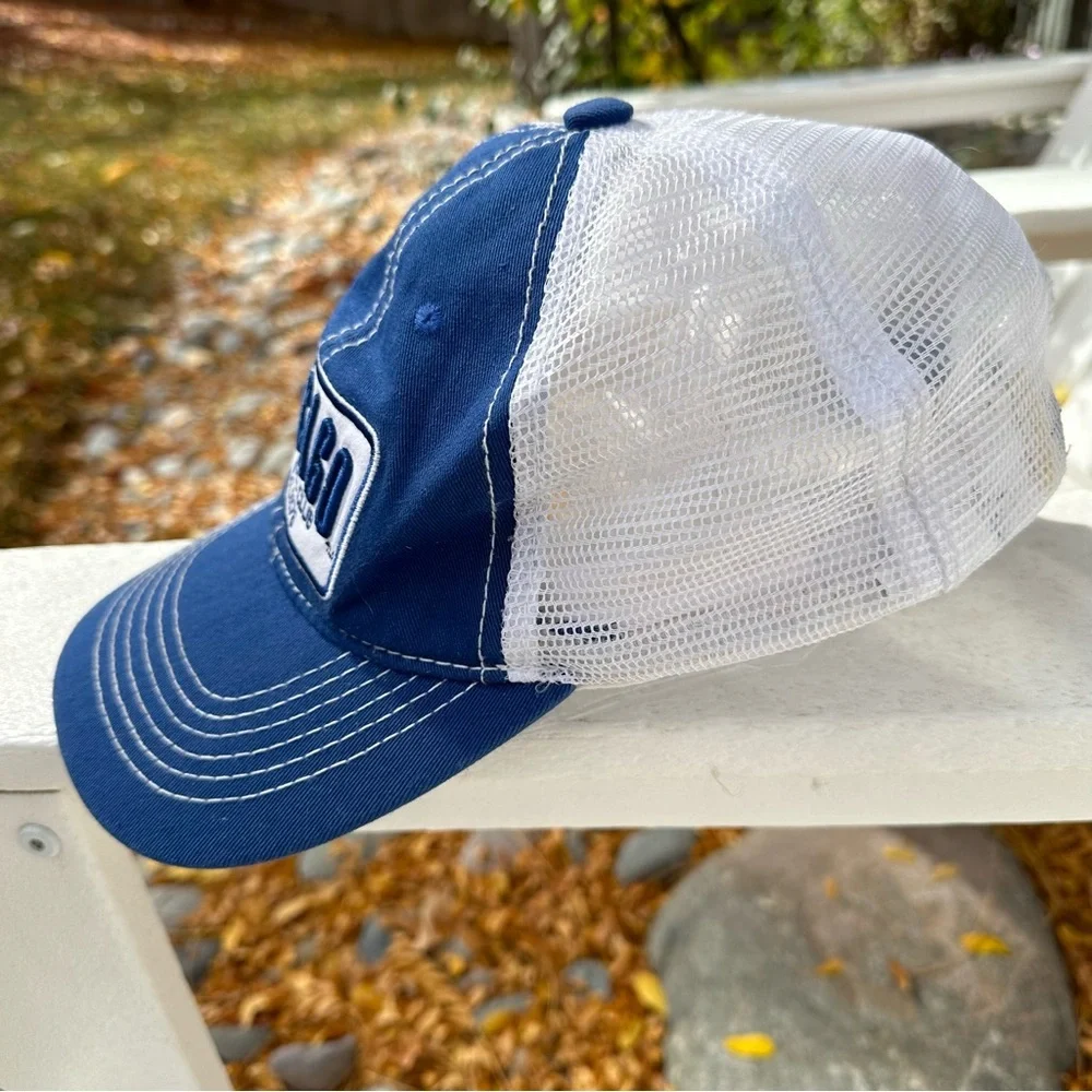 CHICAGO CUBS vintage royal and white cotton mesh adjustable cap - OS